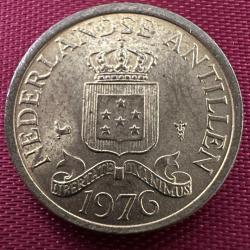 Hollanda Antilleri 1 Cent 1976. Çil Altı. Tedavül.