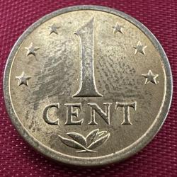Hollanda Antilleri 1 Cent 1976. Çil Altı. Tedavül.