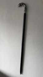 ABANOZ MASİF AĞAÇ KROM FİGÜRLÜ BASTON