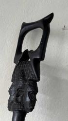 ABANOZ MASİF EL OYMA DÖNEM BASTON