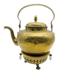 Avrupa Bakır Alttan Kömürlü Demlik AOB2696