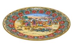 Çinli Etnik Desenli Porselen Duvar Tabağı AOB2832