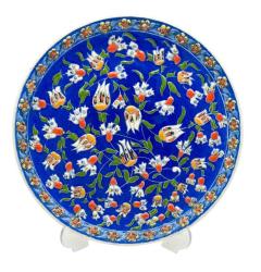 Marmara Çini Lale Desenli Duvar Tabağı AOB2837