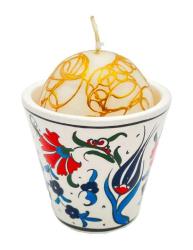 Porselen Mumluk ve Mum (El Boyama) AOB2910