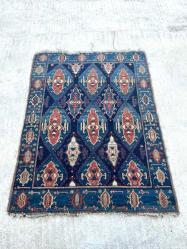 İran Avşar Eski El Dokuma Antika Halı AOB3773 (N)