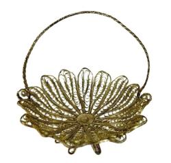 Trabzon Telkari Gümüş Kaplama Şekerlik AOB3783