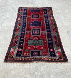 Kazak Eski El Dokuma Antika Halı AOB3800 (N)