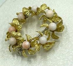 Antika 22 Ayar İncili Broş ELM139 #16.88