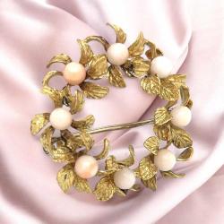 Antika 22 Ayar İncili Broş ELM139 #16.88