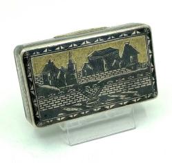 Rusya 84 Damgalı Savatlı Gümüş Tütün Tabakası