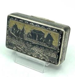 Rusya 84 Damgalı Savatlı Gümüş Tütün Tabakası