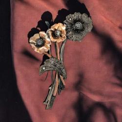 Antika 8 Ayar Elmas Taşlı Broş ELM103 #7.60