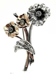 Antika 8 Ayar Elmas Taşlı Broş ELM103 #7.60