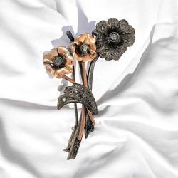 Antika 8 Ayar Elmas Taşlı Broş ELM103 #7.60