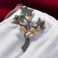 Antika 8 Ayar Altın Elmas Taşlı Broş – 30 Adet Doğal Elmas – 15,45 gr ELM153 #12.28