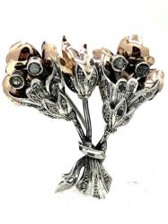 Antika 8 Ayar Altın Elmas Taşlı Broş – 12.48g | Antika / Koleksiyonluk ELM278 #8.68