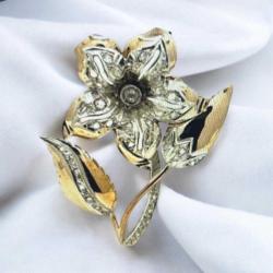 Antika 14 Ayar Altın Elmas Taşlı Broş – 12.42g | Antika / Koleksiyonluk ELM158 #17