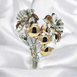 Antika 14 Ayar Elmas Taşlı Broş ELM142 #9.70