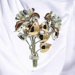 Antika 14 Ayar Elmas Taşlı Broş ELM142 #9.70