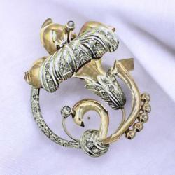 Antika 8 Ayar Altın Elmas Taşlı Broş – 9.36g | Antika / Koleksiyonluk ELM276 #8.20