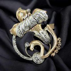 Antika 8 Ayar Altın Elmas Taşlı Broş – 9.36g | Antika / Koleksiyonluk ELM276 #8.20