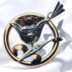 Antika 8 Ayar Altın Elmas Taşlı Broş – 4.5g | Antika / Koleksiyonluk ELM147 #3.90