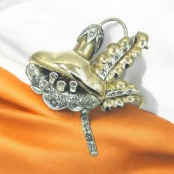 Antika 8 Ayar Elmas Taşlı Broş ELM134 #8.58