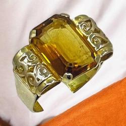 Vintage 18 Ayar Altın Sitrin Taşlı Yüzük – 7.04g | Antika / Koleksiyonluk ELM188 #10