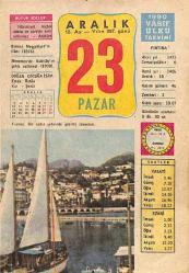 23 Aralık 1990 Takvim Yaprağı - Doğum Günü Hediyesi EFM(N)10893