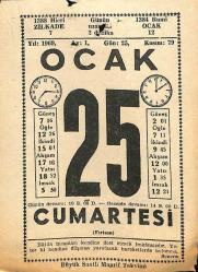 25 Ocak 1969 Takvim Yaprağı - Doğum Günü Hediyesi EFM(N)11024