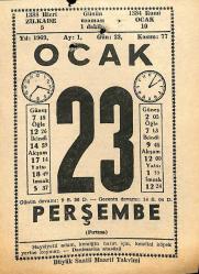 23 Ocak 1969 Takvim Yaprağı - Doğum Günü Hediyesi EFM(N)11026
