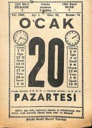 20 Ocak 1969 Takvim Yaprağı - Doğum Günü Hediyesi EFM(N)11028