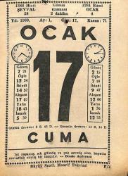 17 Ocak 1969 Takvim Yaprağı - Doğum Günü Hediyesi EFM(N)11031