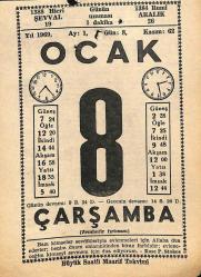 8 Ocak 1969 Takvim Yaprağı - Doğum Günü Hediyesi EFM(N)11039