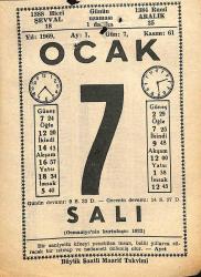 7 Ocak 1969 Takvim Yaprağı - Doğum Günü Hediyesi EFM(N)11040