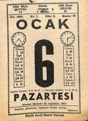 6 Ocak 1969 Takvim Yaprağı - Doğum Günü Hediyesi EFM(N)11041