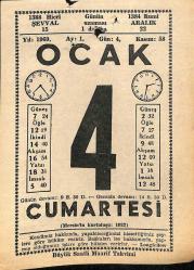 4 Ocak 1969 Takvim Yaprağı - Doğum Günü Hediyesi EFM(N)11043