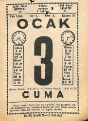 3 Ocak 1969 Takvim Yaprağı - Doğum Günü Hediyesi EFM(N)11044