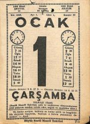 1 Ocak 1969 Takvim Yaprağı - Doğum Günü Hediyesi EFM(N)11046