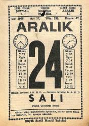 24 Aralık 1968 Takvim Yaprağı - Doğum Günü Hediyesi EFM(N)11052