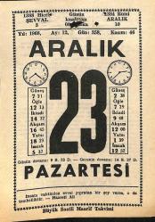 23 Aralık 1968 Takvim Yaprağı - Doğum Günü Hediyesi EFM(N)11053