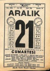 21 Aralık 1968 Takvim Yaprağı - Doğum Günü Hediyesi EFM(N)11055