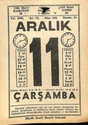 11 Aralık 1968 Takvim Yaprağı - Doğum Günü Hediyesi EFM(N)11065