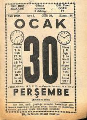 30 Ocak 1969 Takvim Yaprağı - Doğum Günü Hediyesi EFM(N)11071