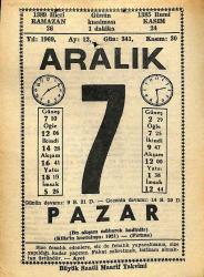7 Aralık 1969 Takvim Yaprağı - Doğum Günü Hediyesi EFM(N)11079