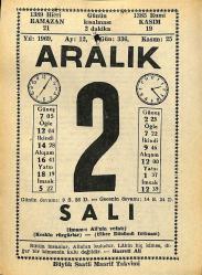 2 Aralık 1969 Takvim Yaprağı - Doğum Günü Hediyesi EFM(N)11083