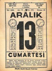 13 Aralık 1969 Takvim Yaprağı - Doğum Günü Hediyesi EFM(N)11374