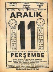 11 Aralık 1969 Takvim Yaprağı - Doğum Günü Hediyesi EFM(N)11375