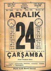 24 Aralık 1969 Takvim Yaprağı - Doğum Günü Hediyesi EFM(N)11381