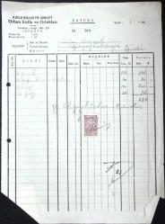 1960 Kutlu Kollektif Şirketi Orhan Kutlu Ve Ortakları Antetli Damga Pullu Fatura EFM(N)11581
